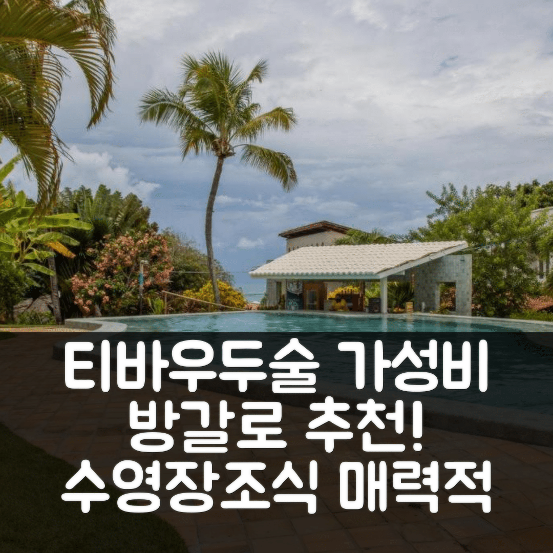 티바우두술 숙소 여행 호텔 추천 방갈로 피파 리조트 | 수영장과 조식이 매력적인 가성비 5가지 팁