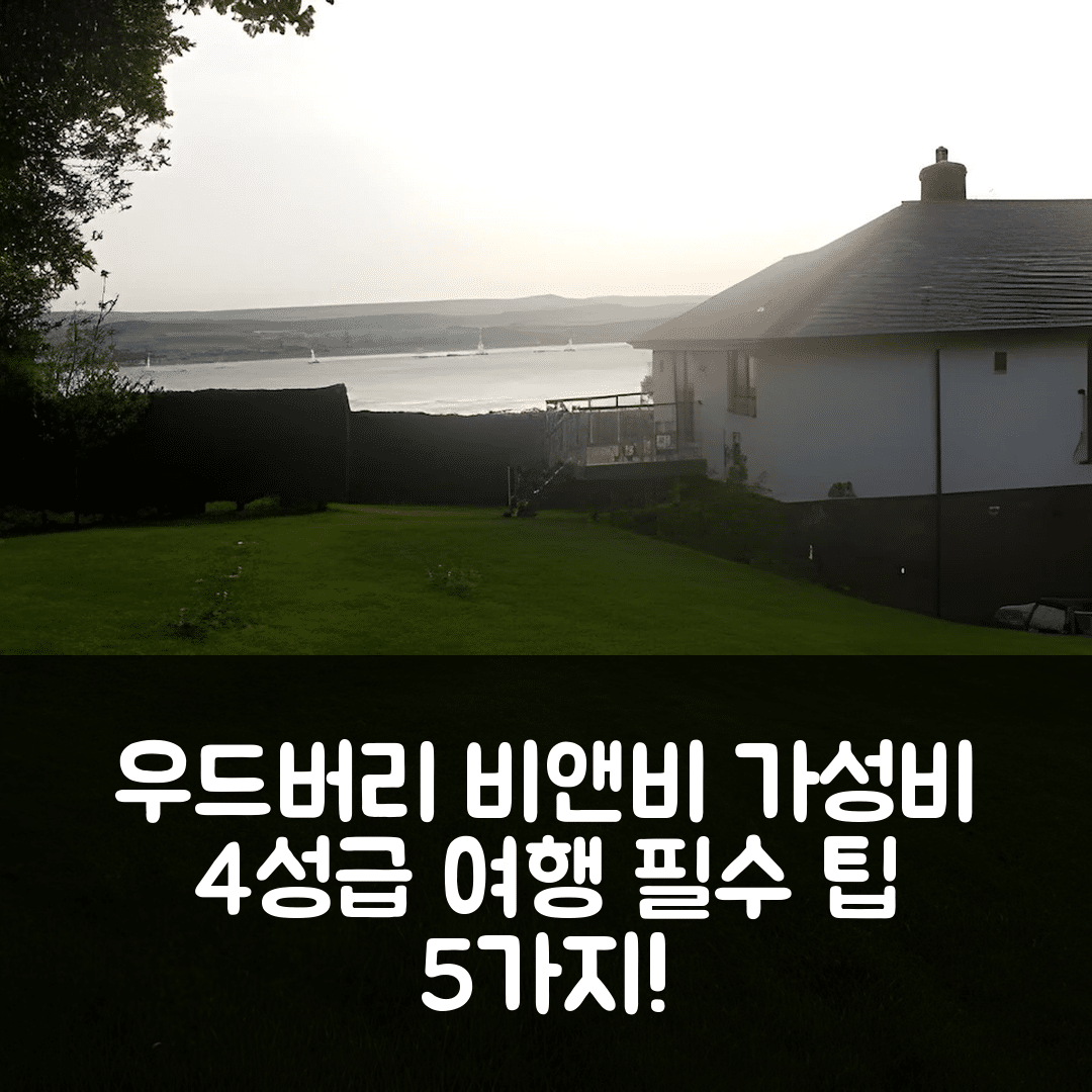 우드버리 숙소 여행 호텔 추천 리버다운 비앤비 | 가성비 우수한 4성급 조식과 위치, 예약 팁 5가지