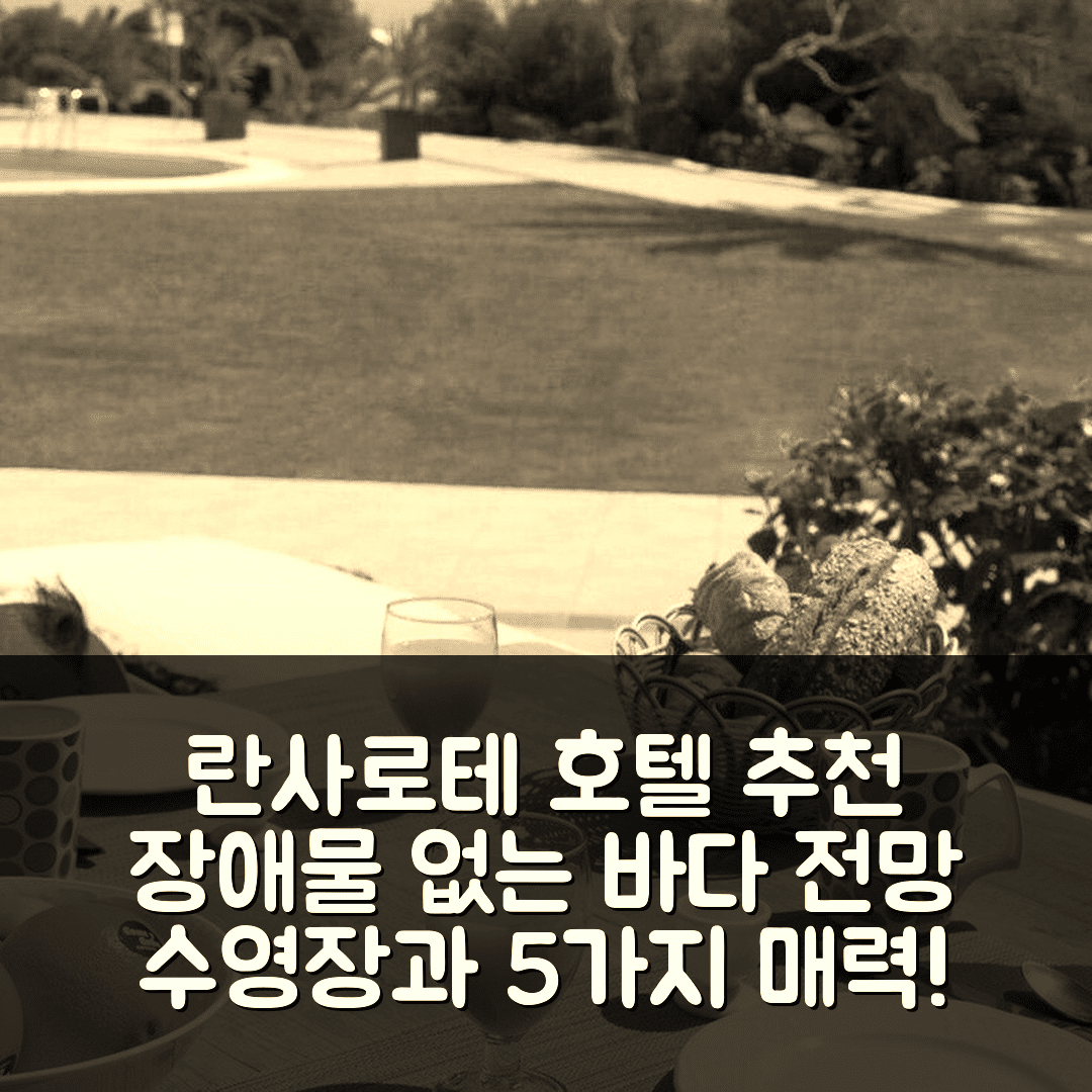 란사로테 숙소 여행 호텔 추천 차르코 델 팔로 아파트 | 놀라운 바다 전망과 수영장 제공 5가지 매력 포인트