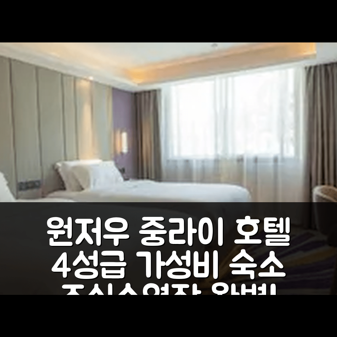 원저우 숙소 여행 호텔 추천 중라이 호텔 | 가성비 뛰어난 4성급 조식과 수영장 정보 5가지