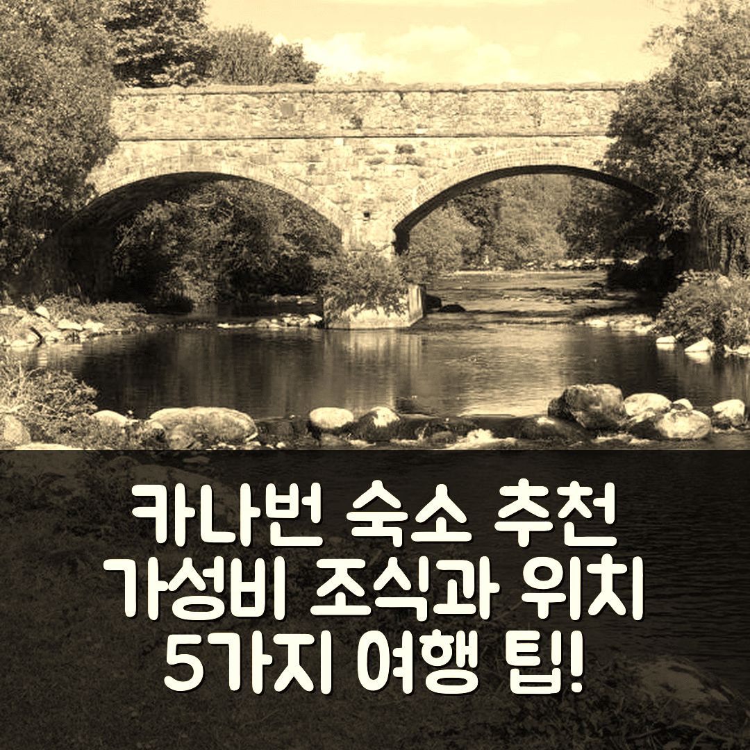 카나번 숙소 여행 호텔 추천 더 그룸스 코티지 | 가성비 뛰어난 조식과 위치 정보 5가지 팁